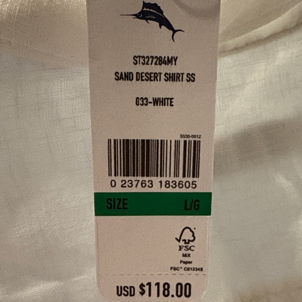 Tommy Bahama White Casual Button Down Shirt - Picture 5 of 5